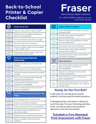Back To School Printer Checklist